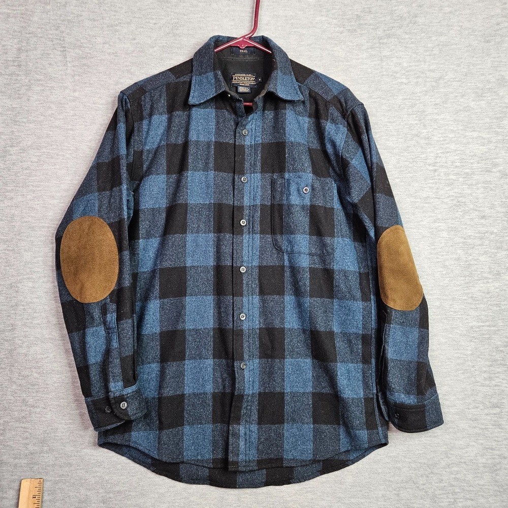 Pendleton Men's Long Sleeve Button Front Elbow Patch Trail Shirt Size S
